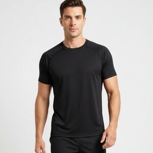REI Co-op Mens Large Black‎ Active T-Shirt Quick Dry Moisture Wicking Hiking Top